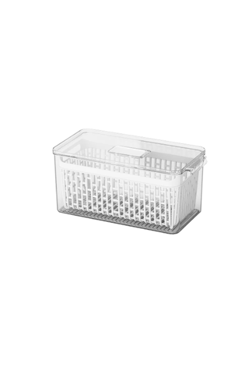 Organizador de Geladeira com Cesto Branco 6 Litros