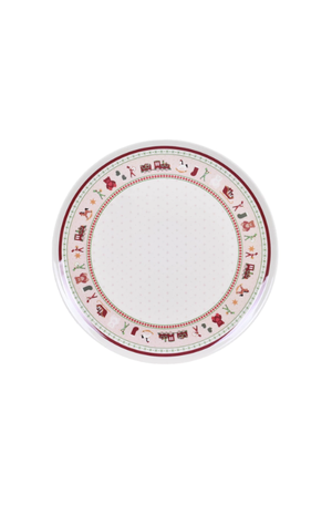 Prato Raso Natalino Brinquedos Xadrez de Melamina