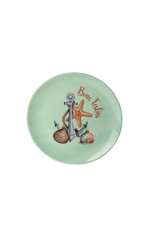 Prato de Sobremesa Fundo do Mar em Melamina 21cm