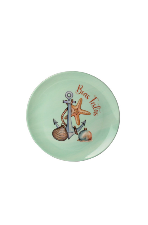 Prato de Sobremesa Fundo do Mar em Melamina 21cm