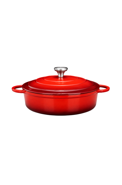 Caçarola de Indução Le Chef Vermelha em Cerâmica 29x8cm