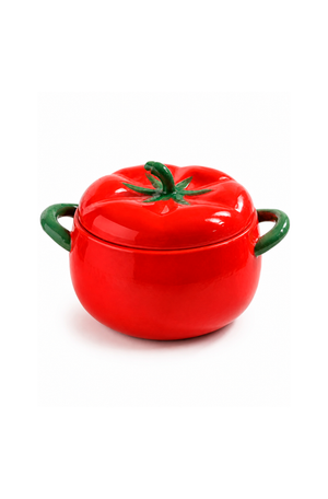 Panela de Tomate com Tampa em Cerâmica 18cm