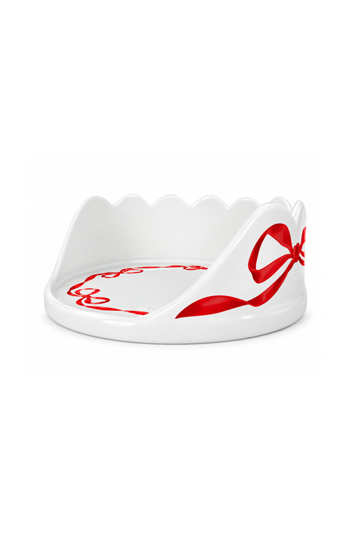 Panetoneira de Laço Vermelho em Melamina 20cm