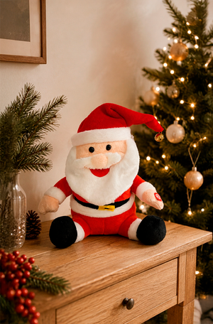Papai Noel Decorativo Sentado com Som e Movimento 29cm