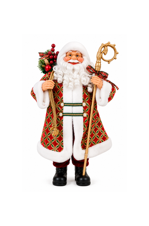 Papai Noel Decorativo com Cajado 60cm