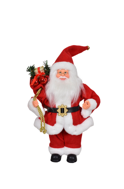 Papai Noel Decorativo com Saco de Presente 30cm