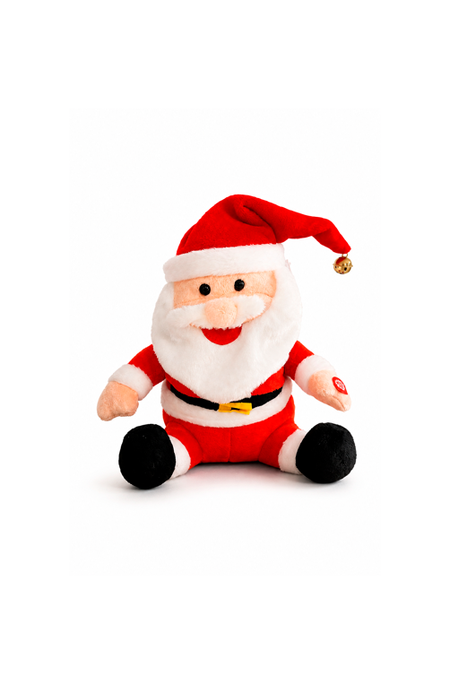 Papai Noel Decorativo Sentado com Som e Movimento 29cm