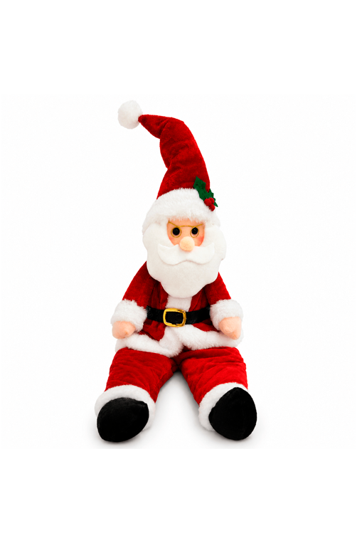 Papai Noel Decorativo Sentado Vermelho 40cm
