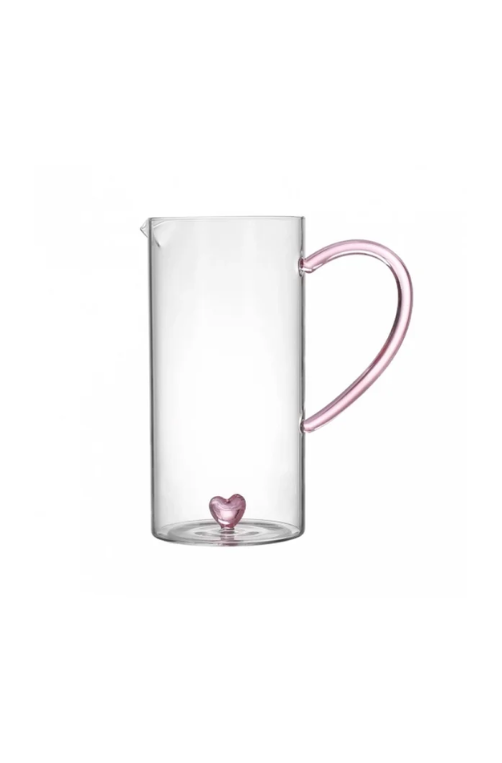 Jarra Borossilicato Pink Heart 1,350ml