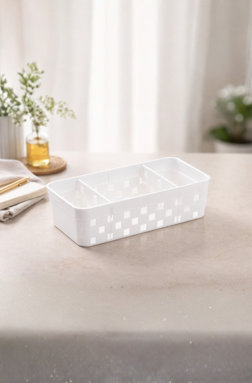 Cesto Organizador com 3 Divisórias Quadratta