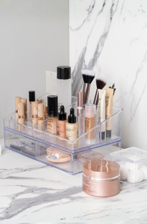 Kit Organizador de Cosméticos Elegance Clear