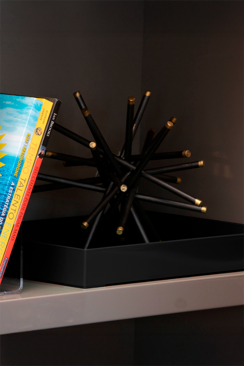 Bandeja Retangular Organizadora Preto