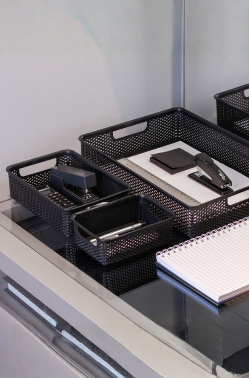 Cesto Organizador Línea Preto 17cm