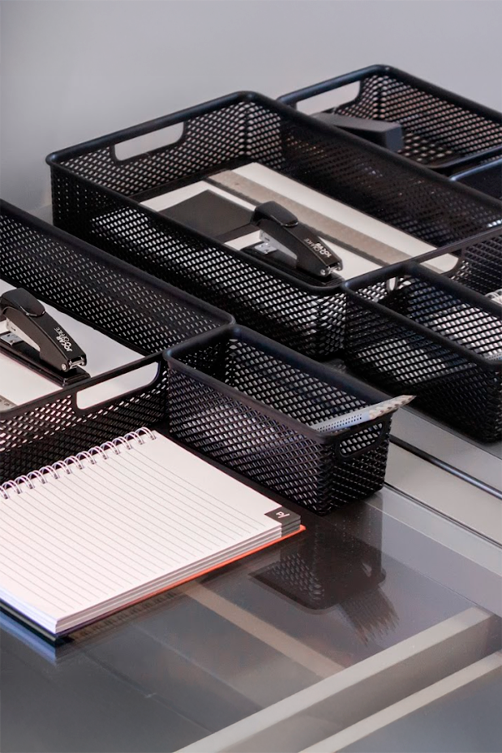 Cesto Organizador Longo Línea Preto