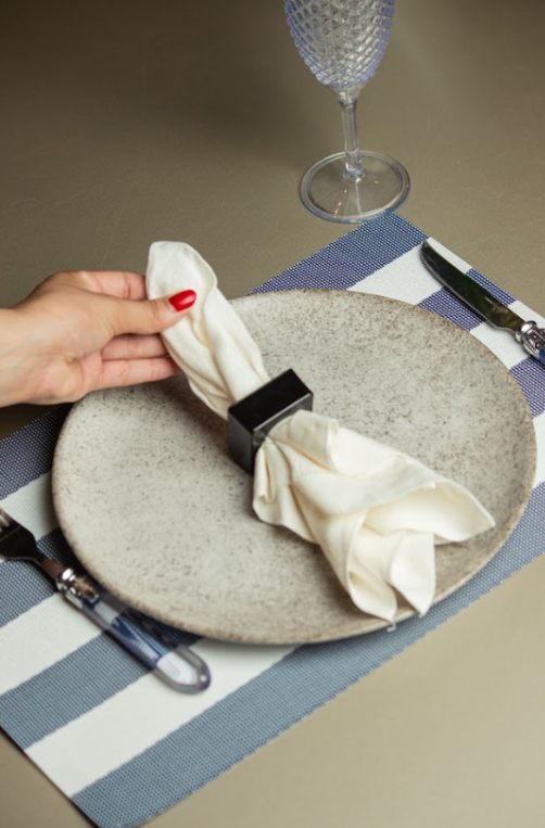 Jogo Americano Listras Azul