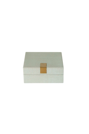Caixa Decorativa Off White com Feixo Dourado