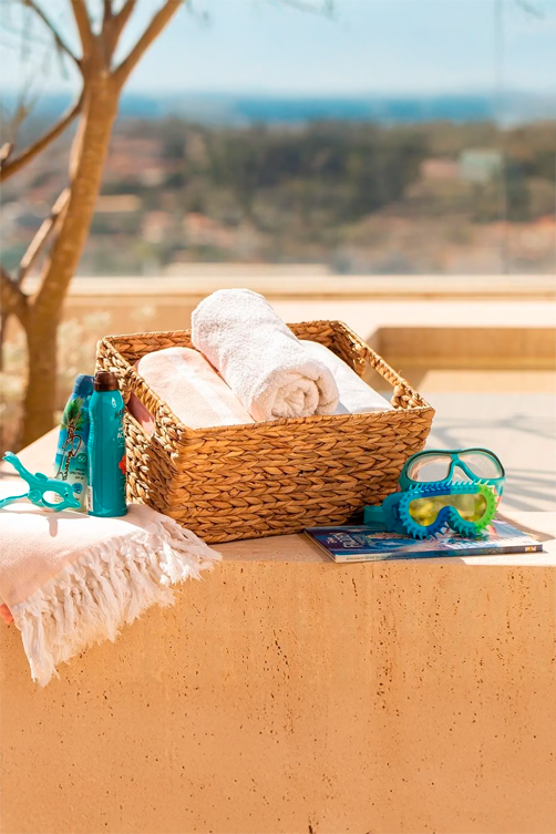 Cesto de Fibra Natural Seagrass com Alça