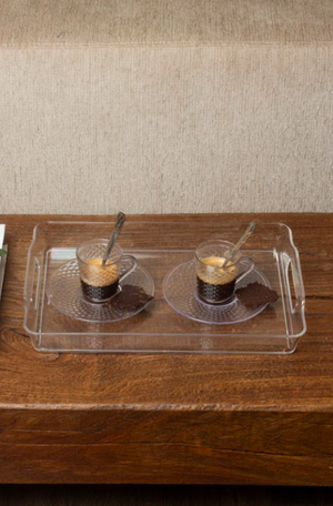 Bandeja com Alça Ária Cristal