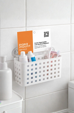 Cesta Organizadora Multiuso com Ventosa 18cm