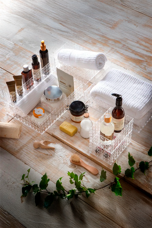 Organizador Quadratta Empilhável Clear