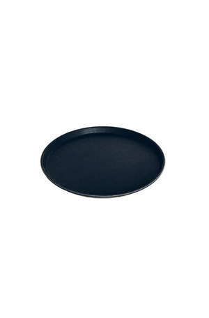 Bandeja para Servir Antiderrapante Redonda Preto 35cm
