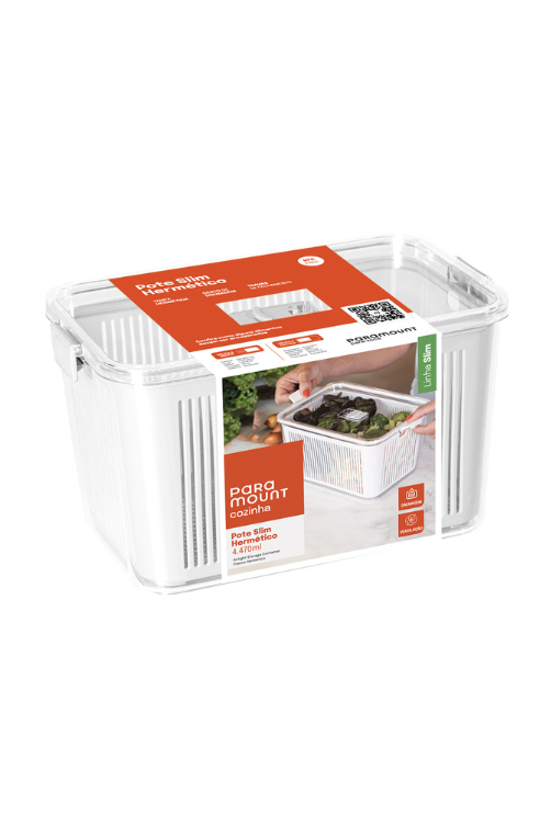 Pote slim multiuso em acrílico 4470ml