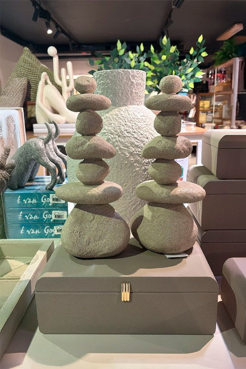 Escultura Decorativa Pedras em Poliresina