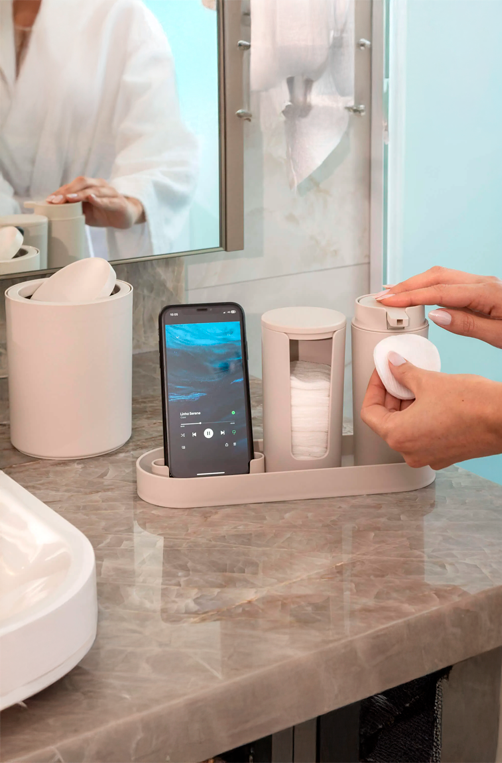 Porta Algodão em Disco em Plastico