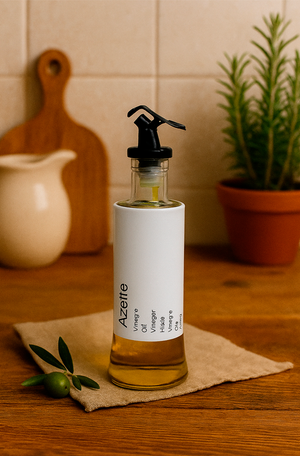 Azeiteiro com Dosador em Aço Inox