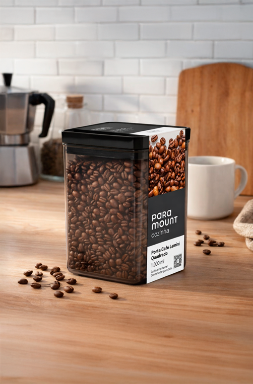 Porta Café Lumini Quadrado 1000ml
