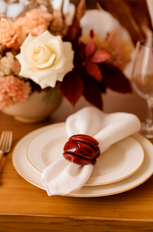 Conjunto de 2 Porta Guardanapo Sottili Rubi