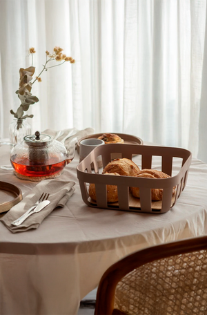 Cesto de Pão Linha Lume Marrom Amendoa