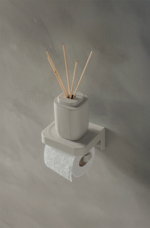 Porta Papel Higiênico de Parede Eleve Bege