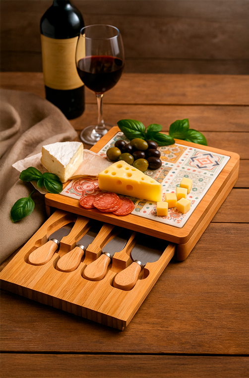 Conjunto para Queijo Ladrilho 6 Peças