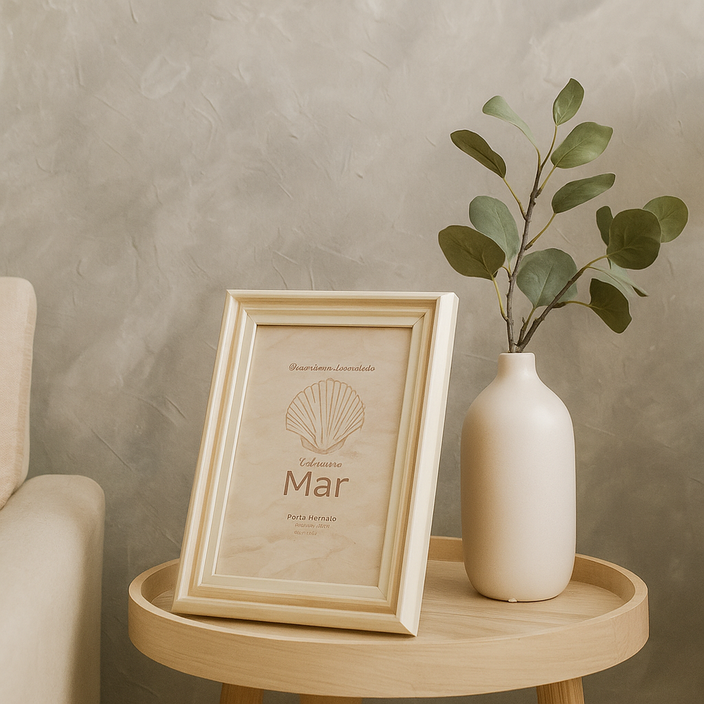 Porta Retrato Ondas Decorativo 15x20cm