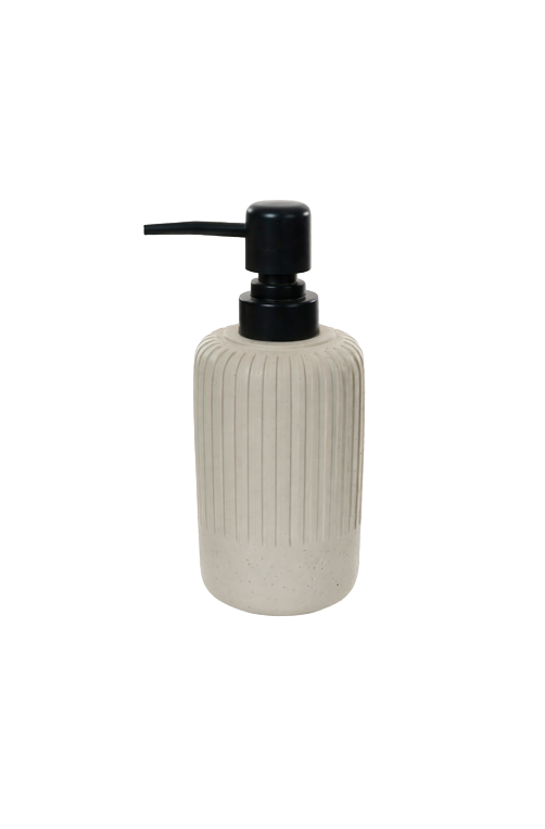 Porta Sabonete Liquido em Cimento Off White 180ml