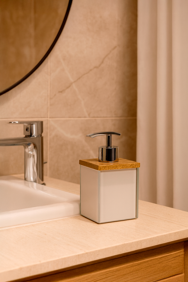 Porta Sabonete Liquido Seiva em Vidro 200Ml