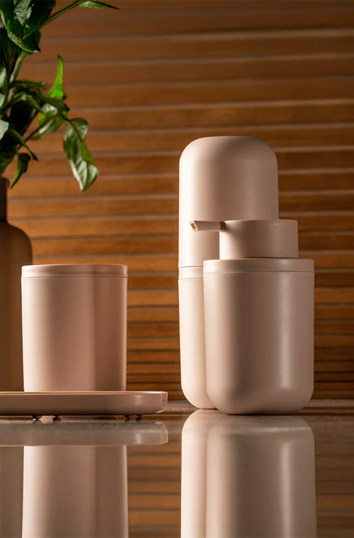 Porta Sabonete Líquido Bold Bege