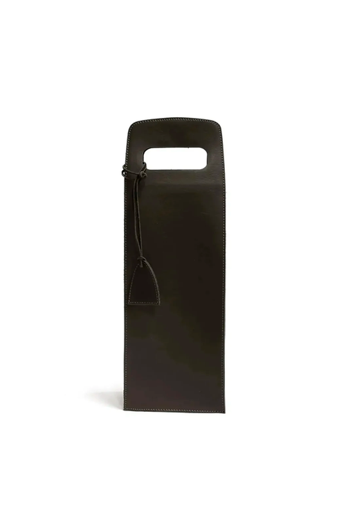 Porta Garrafa Simples em Couro Sintetico Montana Preto