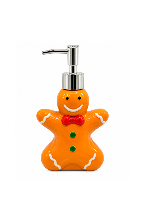 Porta Sabonete Liquido Ginger Natalino em Cerâmica