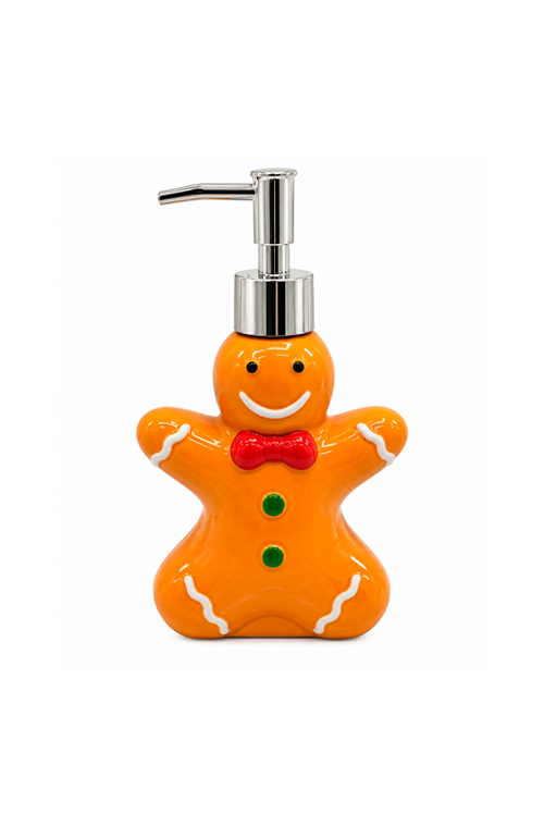 Porta Sabonete Liquido Ginger Natalino em Cerâmica