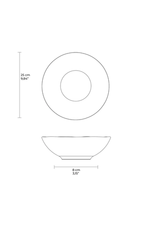 Tigela Média Orgânico Stoneware Oceano 1961ml