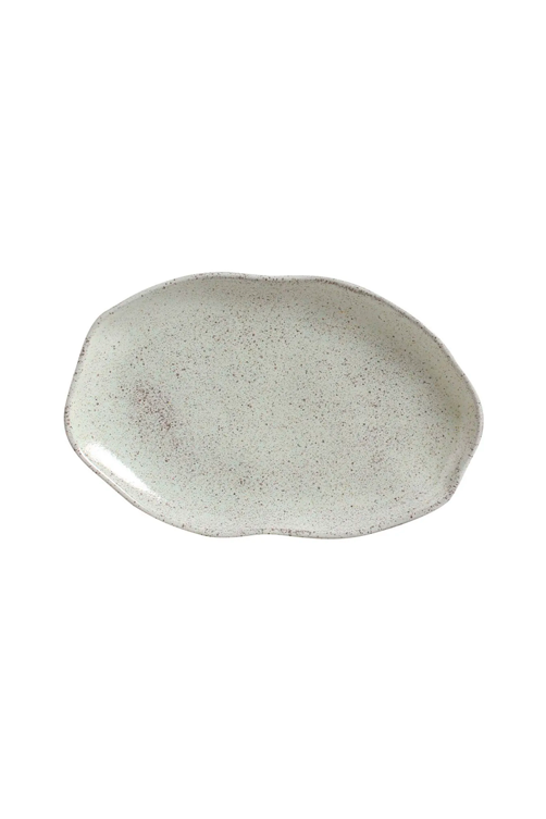 Travessa Oval Rasa Média Stoneware Bio Pistache