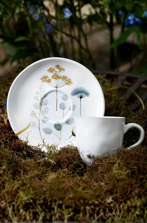 Xícara de Chá com Pires Stoneware Bio Bella 170 ml