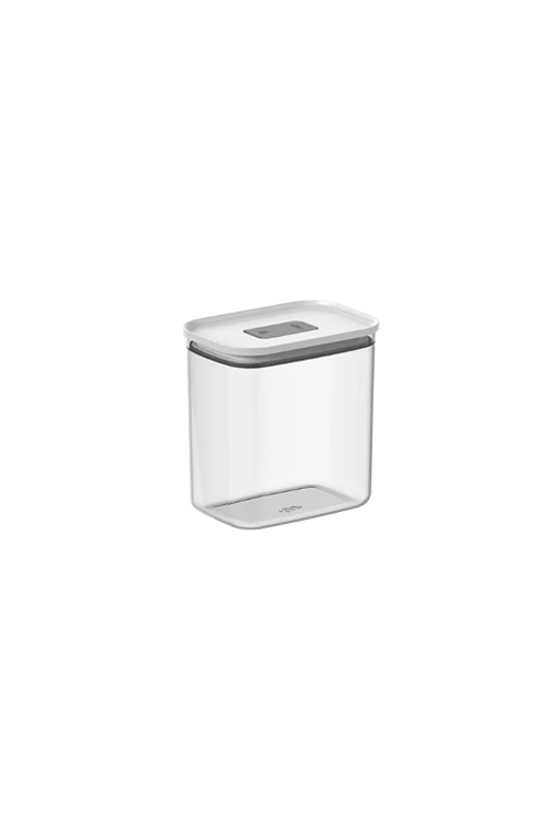 Pote Hermético Retangular Duo Lock Branco 1,5L