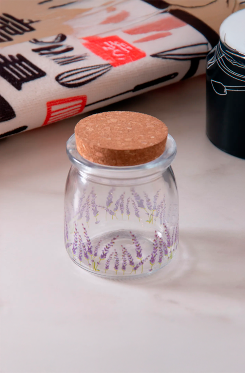 Pote Redondo com Tampa de Cortiça Provence 200ml de Vidro