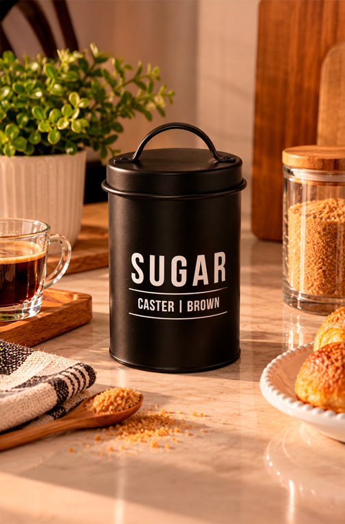 Pote para Açúcar Manhattan Preto 800ml