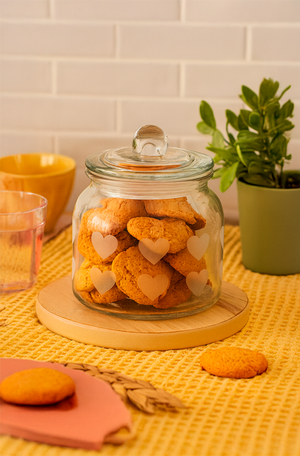 Pote de Coração em Vidro