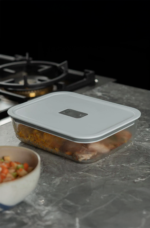 Pote de Vidro Hermético 1,25L Fresh Lock Branco