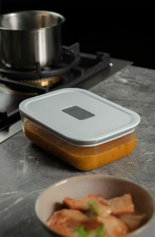 Pote de Vidro Hermético 850ml Fresh Lock Branco